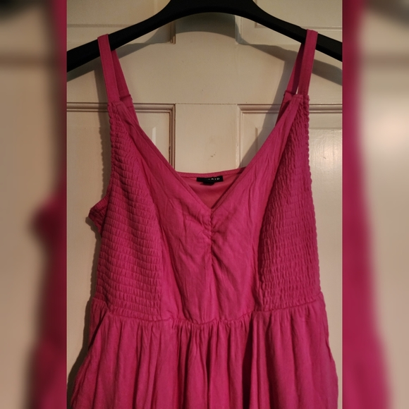 Torrid Lenny Smocked Bodice Midi Dress 00 (10/12) - Picture 6 of 16